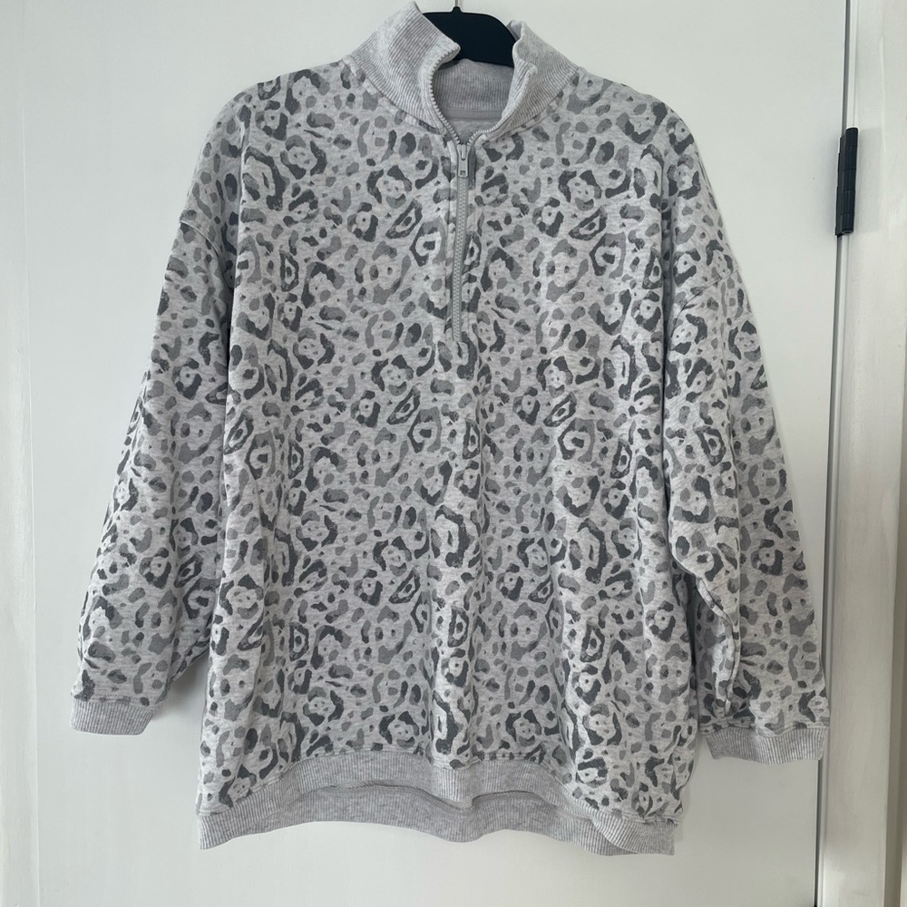 Aerie Leopard 1/4 Zip